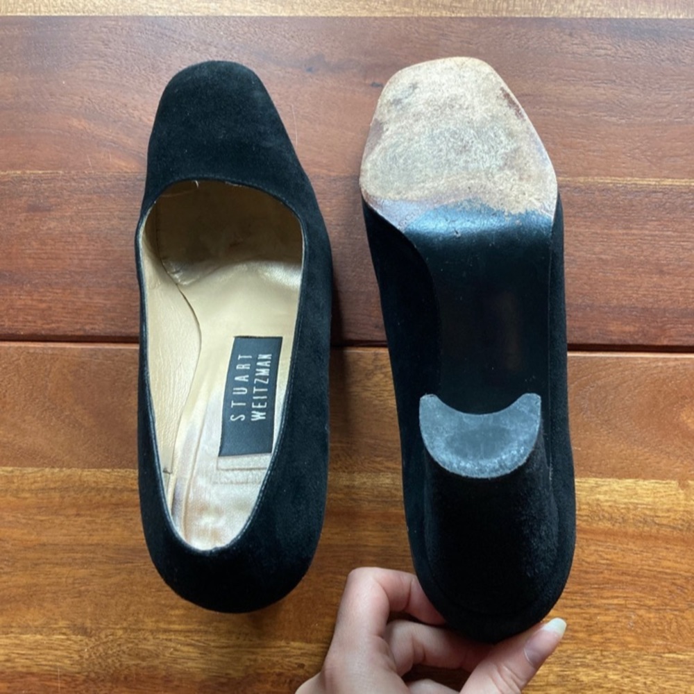 Stuart Weitzman Suede Block Heels - image 3